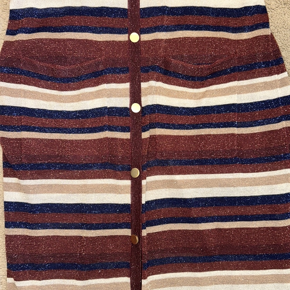 L’AGENCE Metallic Duster Size Lg - Picture 5 of 7